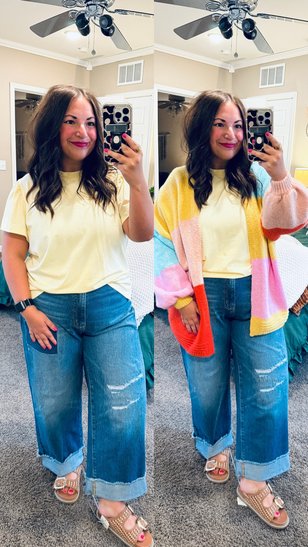 Beating the winter blues with some fun, bright colors!

sandals: fit true to size // wearing a 5
jeans: fit oversized // wearing a 14
ruffle sleeve tee: fits true to size // wearing an XL (SO SOFT)
cardigan: fits true to size // wearing a large 

 

#LTKootd #LTKMidsize #LTKWorkwear