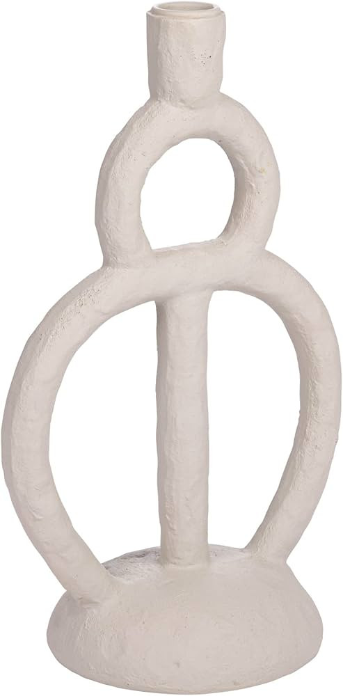 Bloomingville Modern Sculptural, Ivory Taper Candle Holder, Cream | Amazon (US)