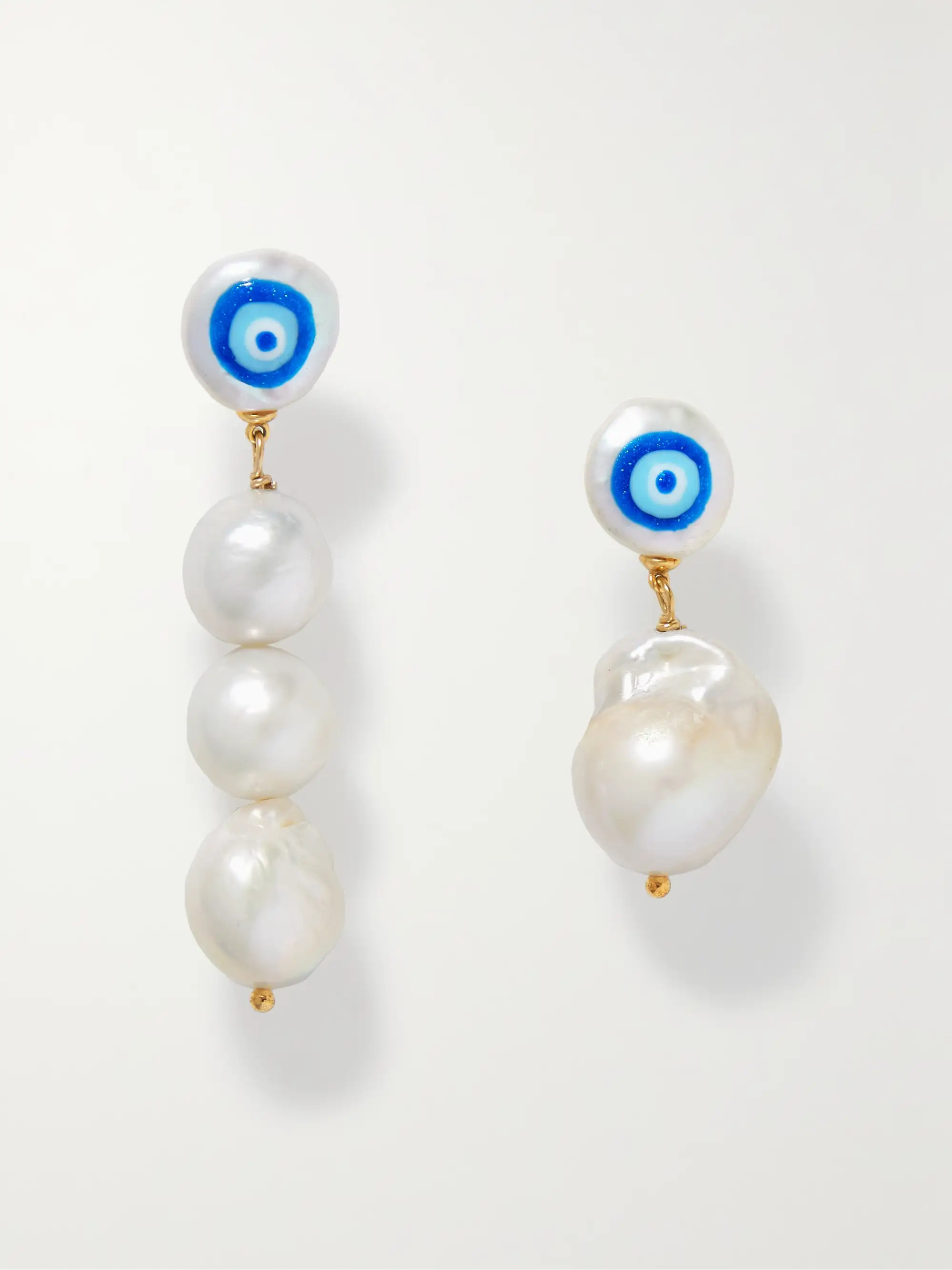 Protection gold-plated pearl earrings | NET-A-PORTER (UK & EU)