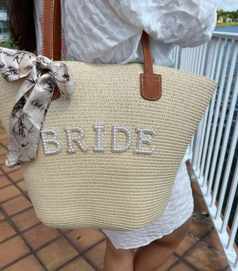 Bride beach bag, Bachelorette party straw bag, Bride honeymoon bag, Bride to be bag, Bride Beach ... | Etsy (US)