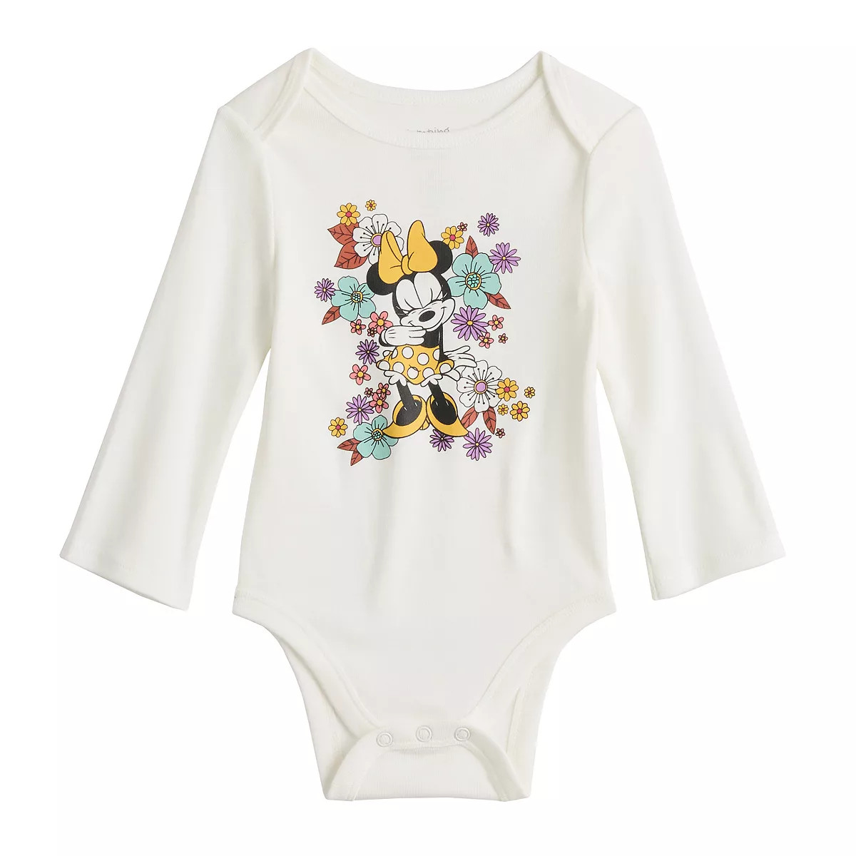 Baby Girl Disney Minnie Mouse Floral Graphic Bodysuit by Jumping Beans® | Kohl's