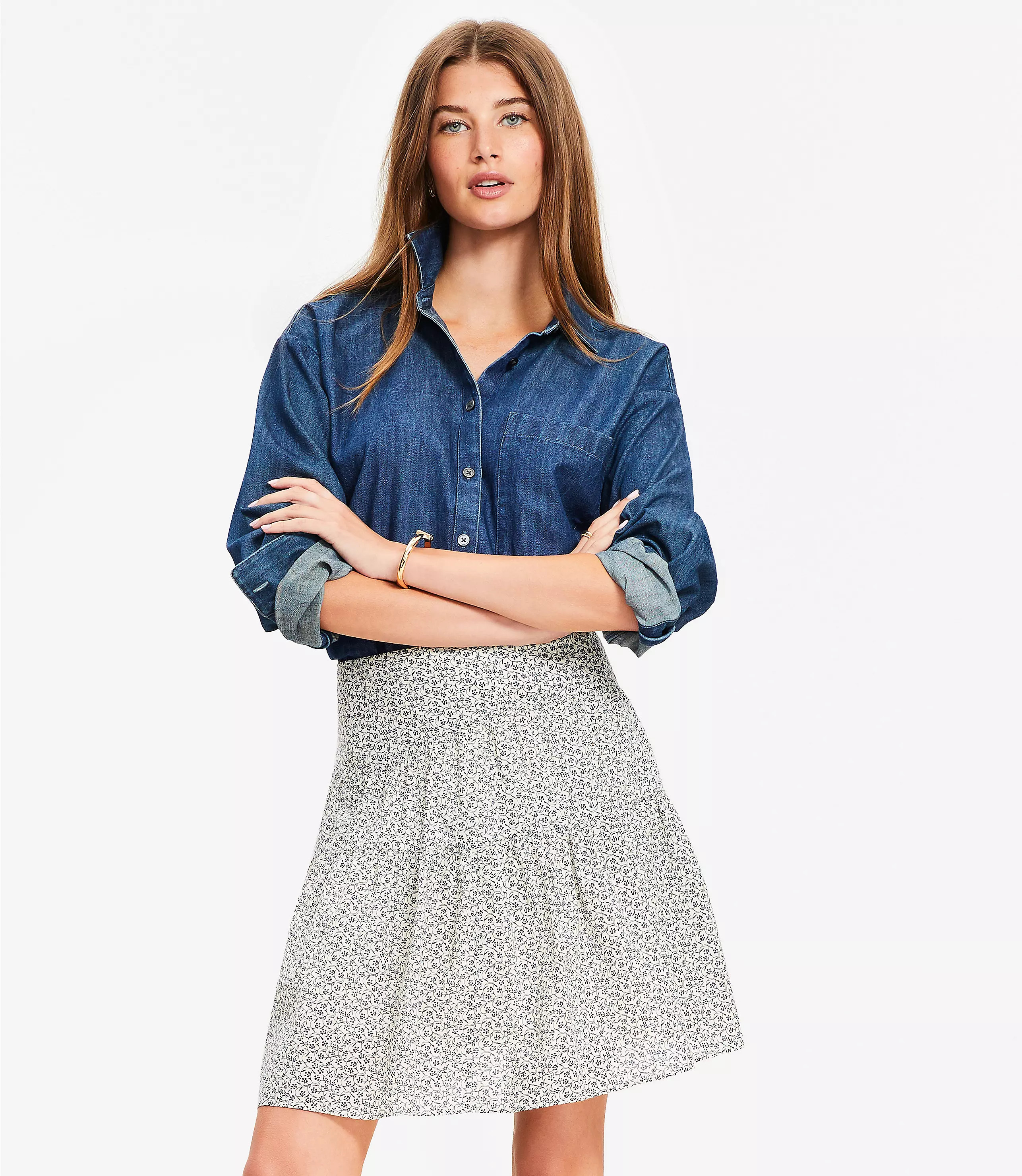 Garden Ruffle Mini Skirt | LOFT