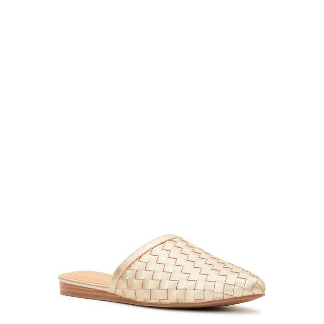 Time and Tru Women's Woven Slip On Mules - Walmart.com | Walmart (US)