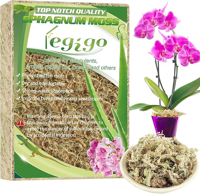 Legigo 3.5oz Premium Sphagnum Moss Potting Mix- 4 QT Natural Succulent Carnivorous Plants Moss Dr... | Amazon (US)