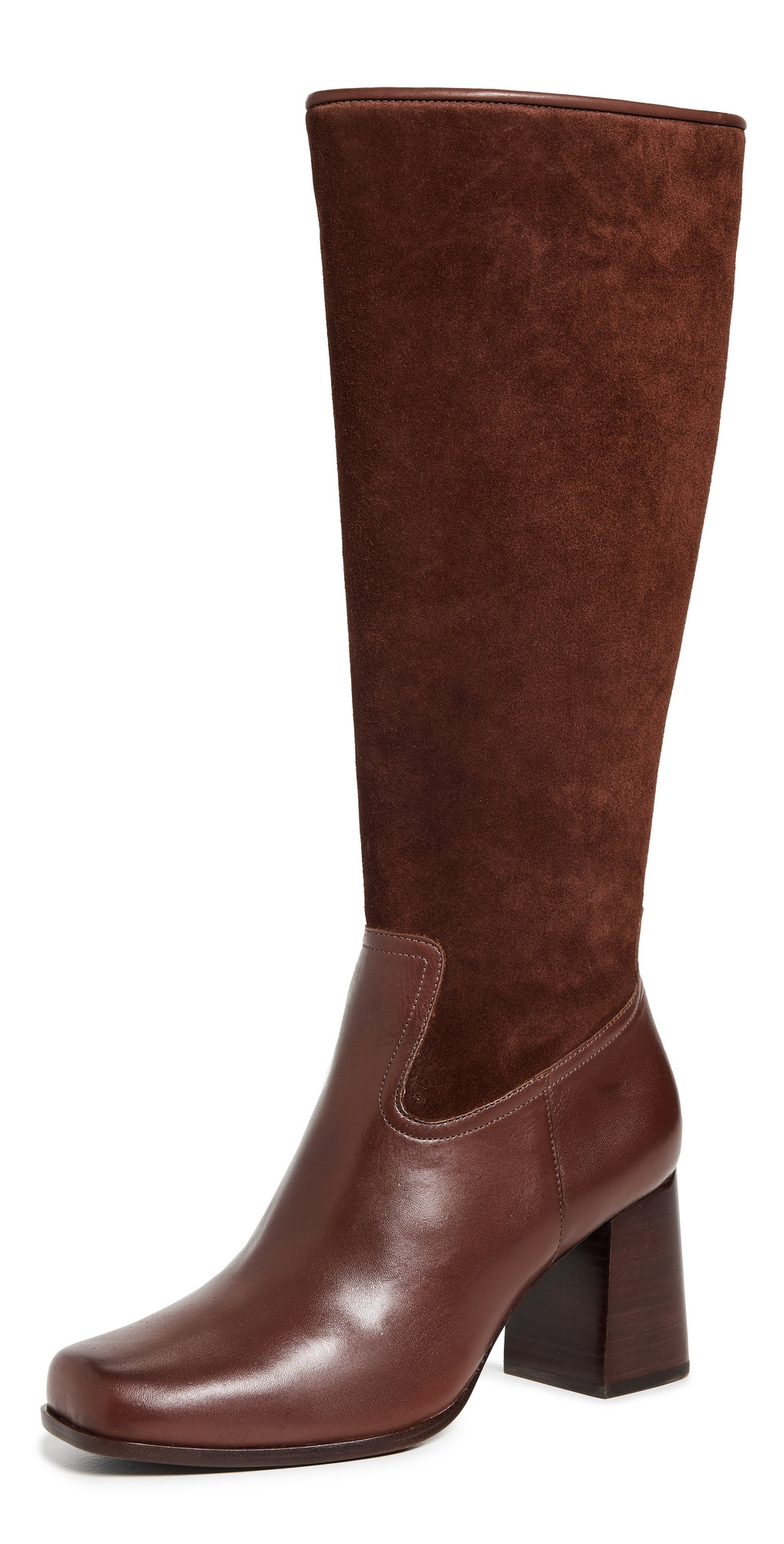 Reformation Frederique Knee High Boots Oak Suede 9 | Shopbop