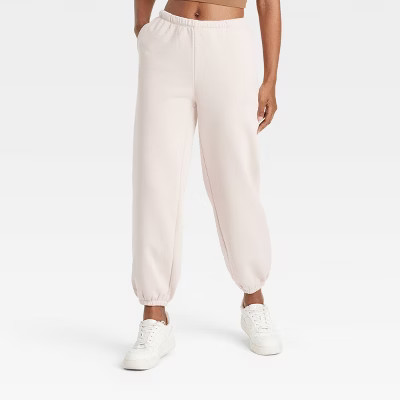 Women's Fleece Mid-Rise Cinched Jogger Pants - JoyLab™ | Target
