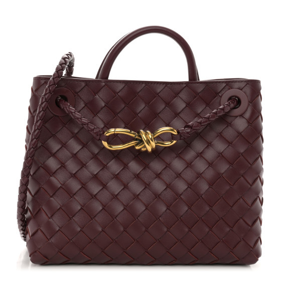 Nappa Intrecciato Small Andiamo Shoulder Bag Barolo | FASHIONPHILE (US)