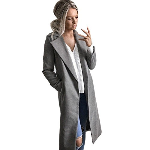 Birdfly Womens Open Front Lapel Long Coat Duster Jacket Cardigan Outwear Casual Fall Winter Clothes  | Amazon (US)