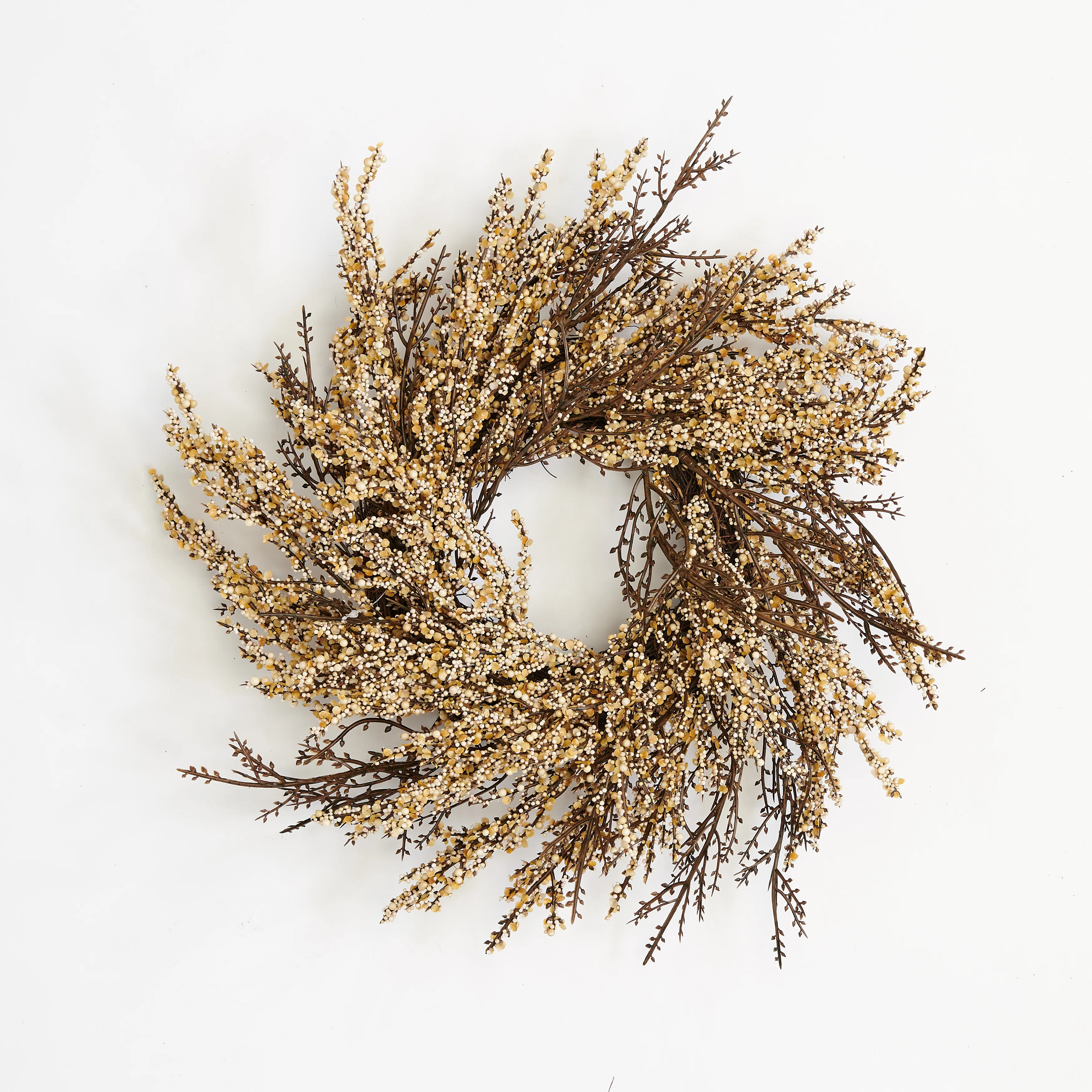 The Holiday Aisle® 15" Mini Berries & Leaves Wreath on Natural Twig Base | Wayfair | Wayfair North America