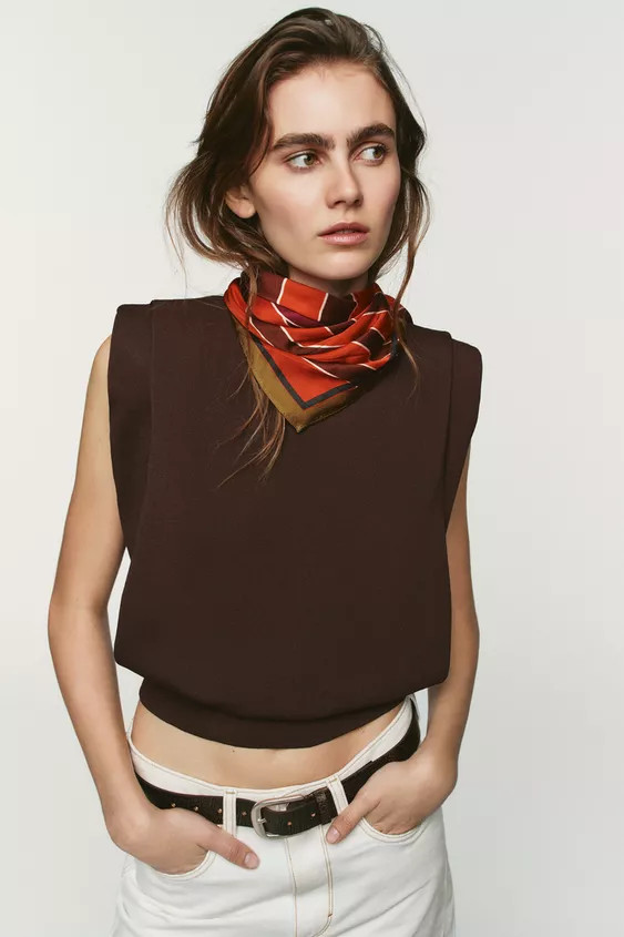 100% VISCOSE STRIPED PRINT SCARF | Zara UK