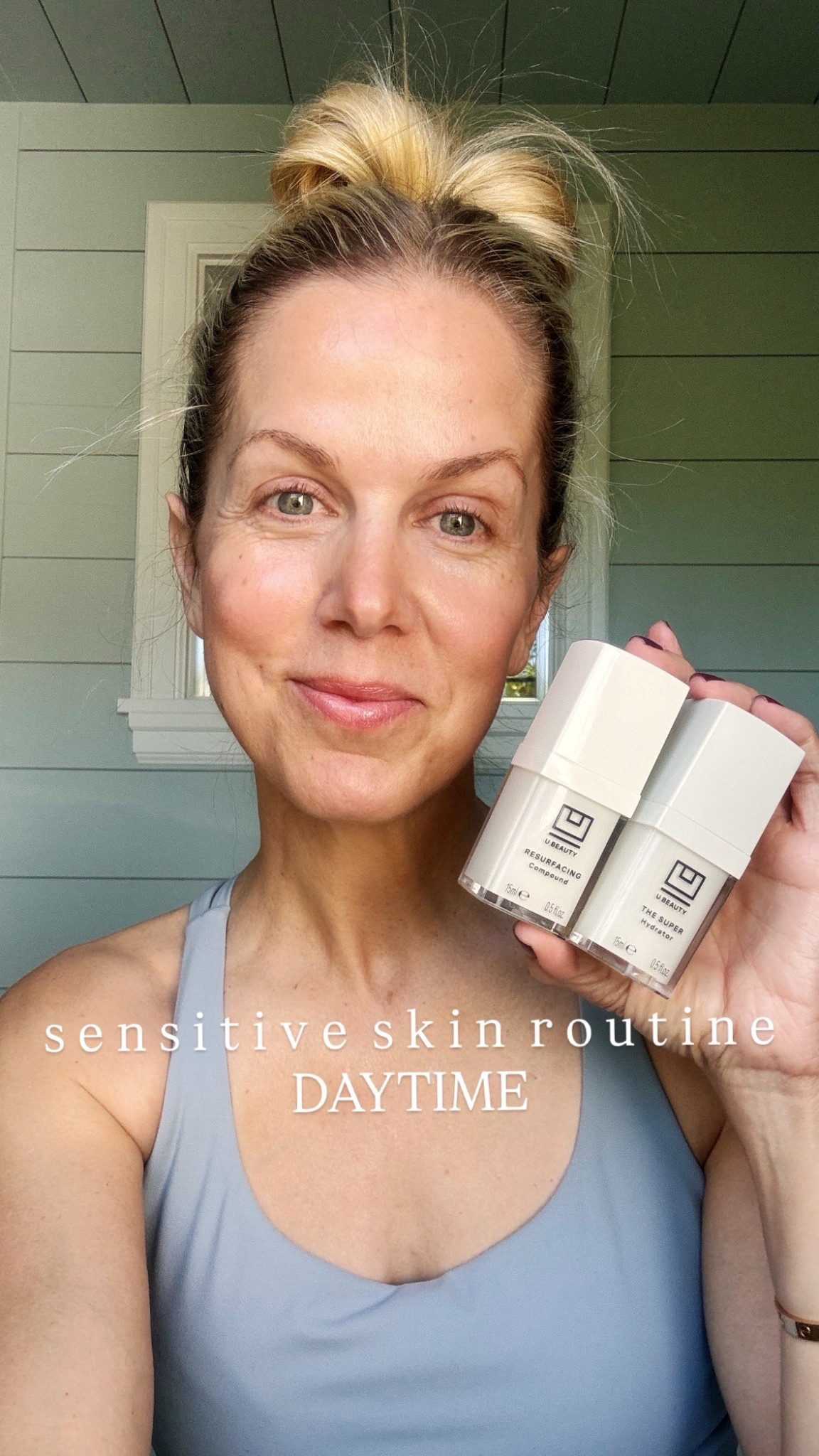 Quick morning routine for sensitive (but also fine for normal) skin
 
This routine includes skincare and a bit of make-up for a glowing and fresh face all day 👏🏻 

Use code GOTTATRYIT20 For 20% off your first U Beauty purchase 🤩

order and colors below!

I’m back!

Goop cleanser
UBeauty resurfacing
Ubeauty moisturizer
COOLA sunscreen
Merrit uniform - 26
Merrit bronzer - Clay
Merrit blush - cheeky
Merrit glow stick - cava
Merrit eyebrow gel - taupe
Merrit  lip gloss - piontelle

#LTKOver40 #LTKHome #LTKBeauty