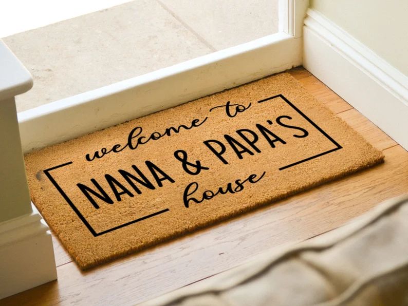 Grandparents Welcome Door Mat  Personalized Doormat  Custom - Etsy | Etsy (US)