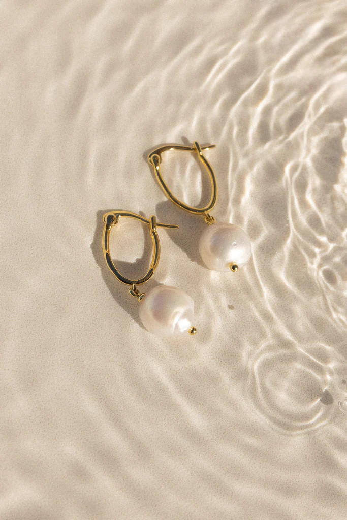 Gabi Pear Earrings - Gold | Petal & Pup (US)