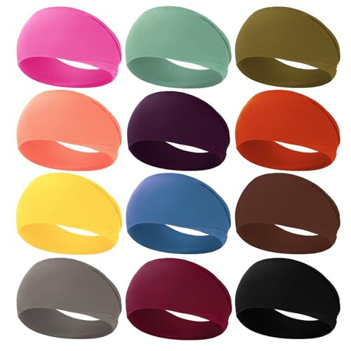 RITOPER Women's Workout Wide Headbands - Non Slip, Super Soft Yoga Running Exercise Bands, Elastic Sweat and Hair Wraps | Amazon (US)