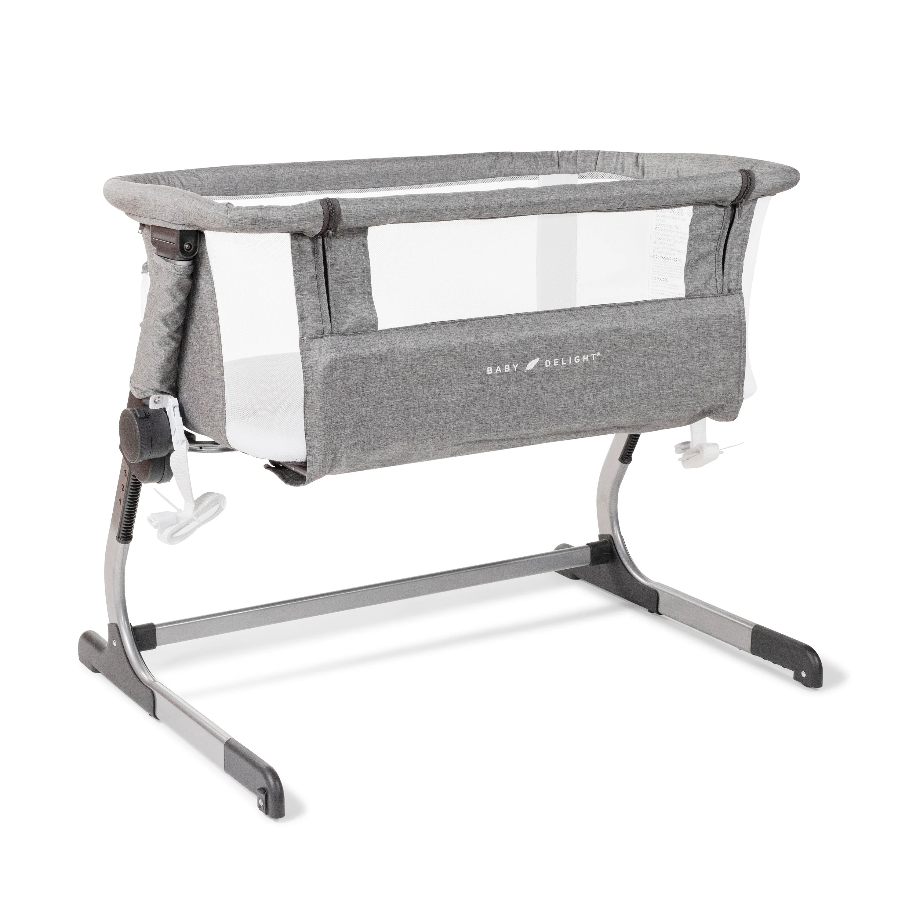 Beside Me™ Dreamer Bassinet & Bedside Sleeper - Charcoal Tweed | Baby Delight