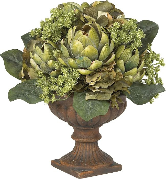 Nearly Natural Artichoke Centerpiece Silk Flower Arrangement | Amazon (US)