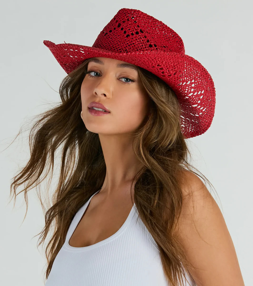 Country Girl At Heart Straw Cowboy Hat | Windsor Stores