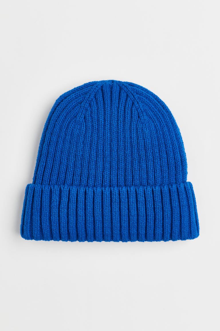 Rib-knit Hat - Bright blue - Kids | H&M US | H&M (US + CA)