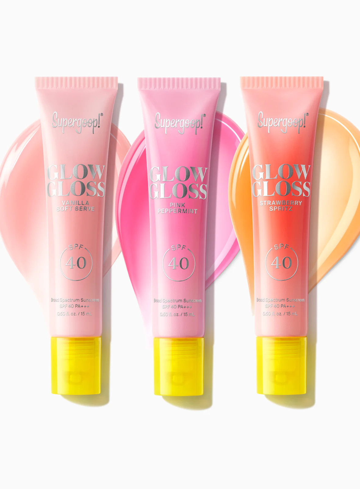 NEW! Glow Gloss SPF 40 Lip Balm Trio Sunscreen Supergoop! | Supergoop