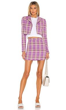 superdown Dione Blazer Skirt Set in Purple from Revolve.com | Revolve Clothing (Global)
