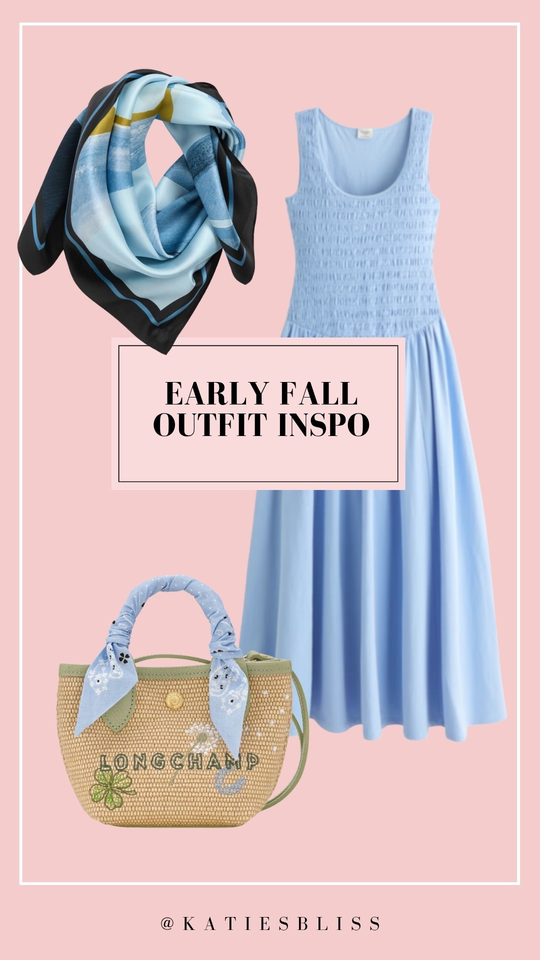 Early fall outfit inspo 🤍

Abercrombie. Dress. Fall. Autumn. Bag. Tote. Scarf. Longchamp. Smocked dress.

#LTKSeasonal