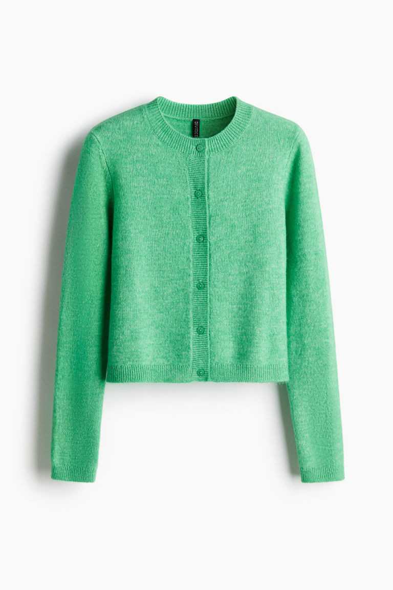 H & M - Fine-Knit Cardigan - Green | H&M (US + CA)
