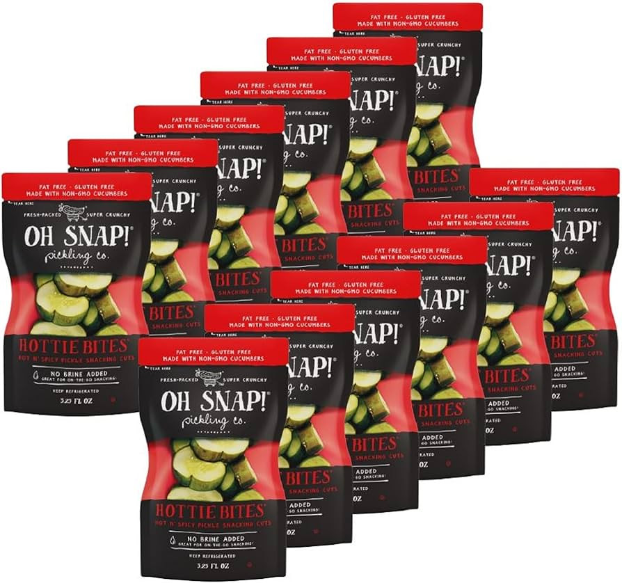 OH SNAP! | Hottie Bites (12 Pack) | Hot N' Spicy Pickle Snacking Cuts | Fresh Packed Ready To Eat... | Amazon (US)