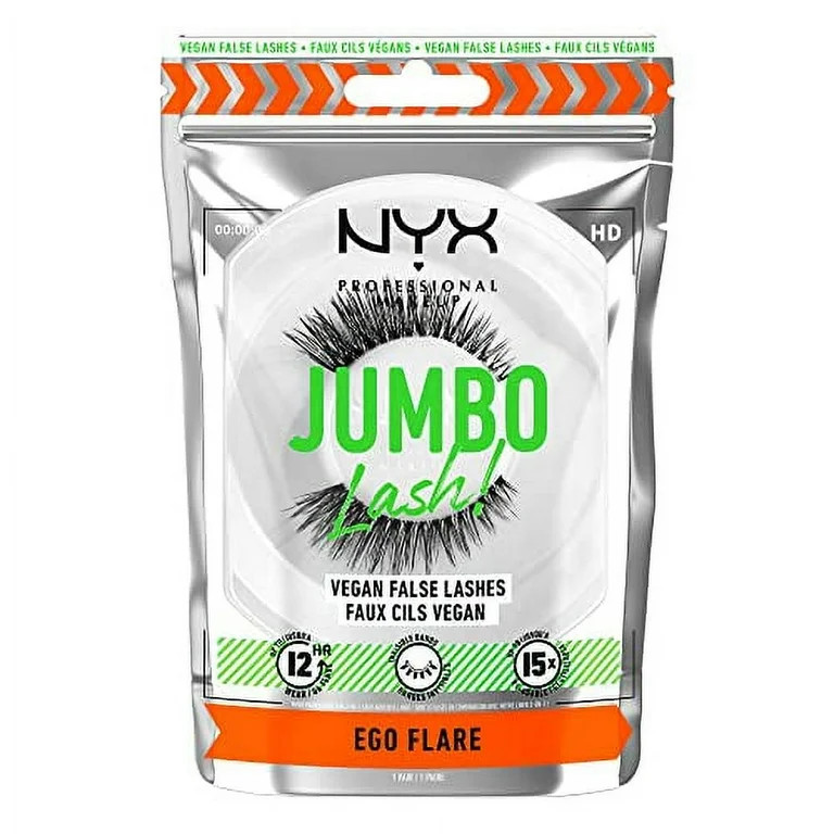 NYX PROFESSIONAL MAKEUP Jumbo Lash! Vegan False Eyelashes, Up to 12HR Wear, Reusable Fake Lashes ... | Walmart (US)