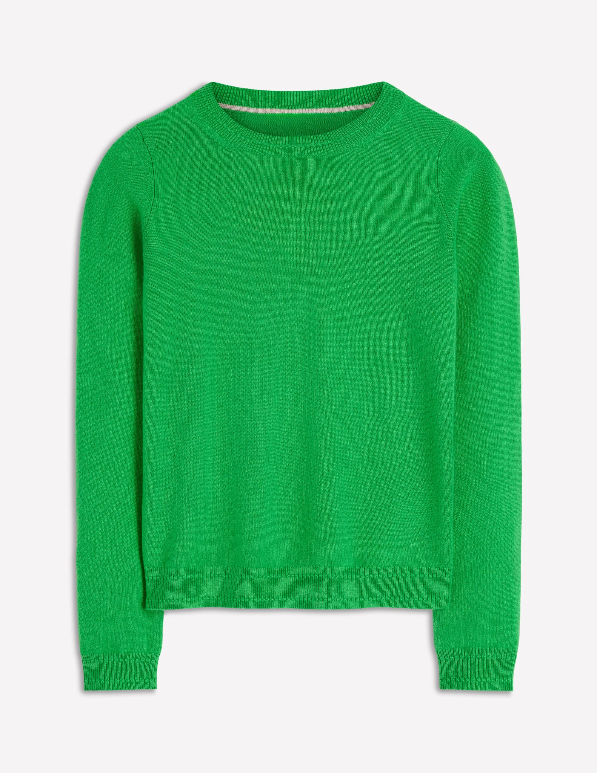 Eva Cashmere Crew Neck Sweater-Sapling Green | Boden (US)