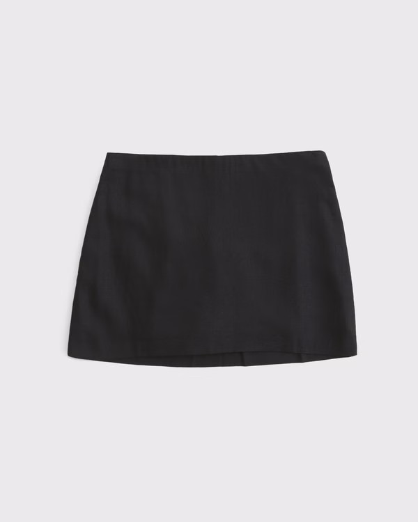 Women's The A&F Scarlett Mid Rise Linen-Blend Mini Skort | Women's Bottoms | Abercrombie.com | Abercrombie & Fitch (US)