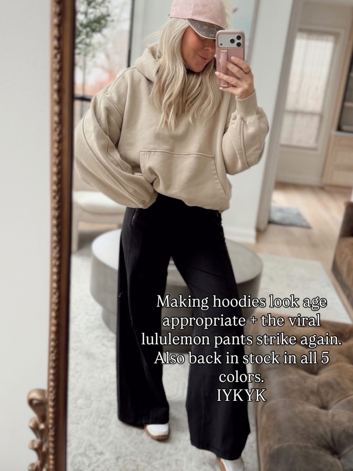 The viral pants! Back in stock! Do your tts! Hoodie I’m in medium & lots of new colors added! 

+ my most worn sneakers! 🔥

Spring outfit. Chicago style. Active wear. 

#LTKActive #LTKootd #LTKSeasonal