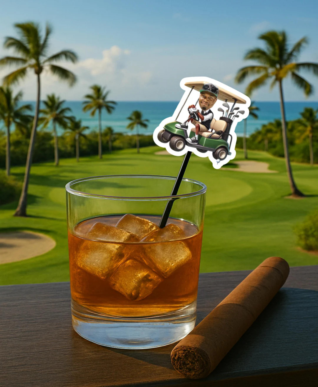 Personalized Golf Drink Stirrers With Photo Custom Face Cocktail Picks for Golf Events Tournament... | Etsy (US)