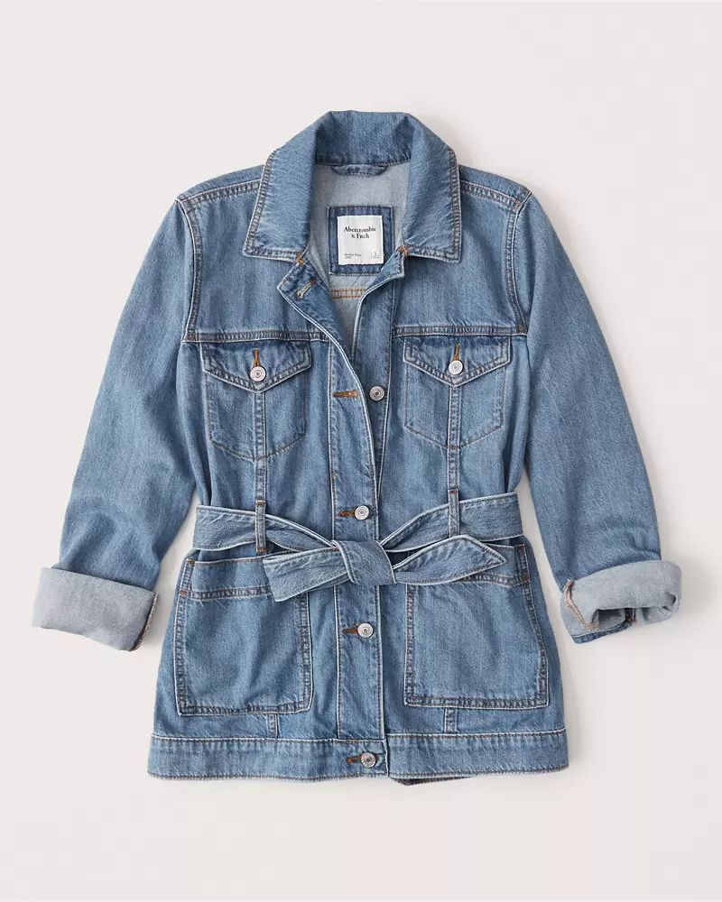 Belted Denim Jacket | Abercrombie & Fitch (US)