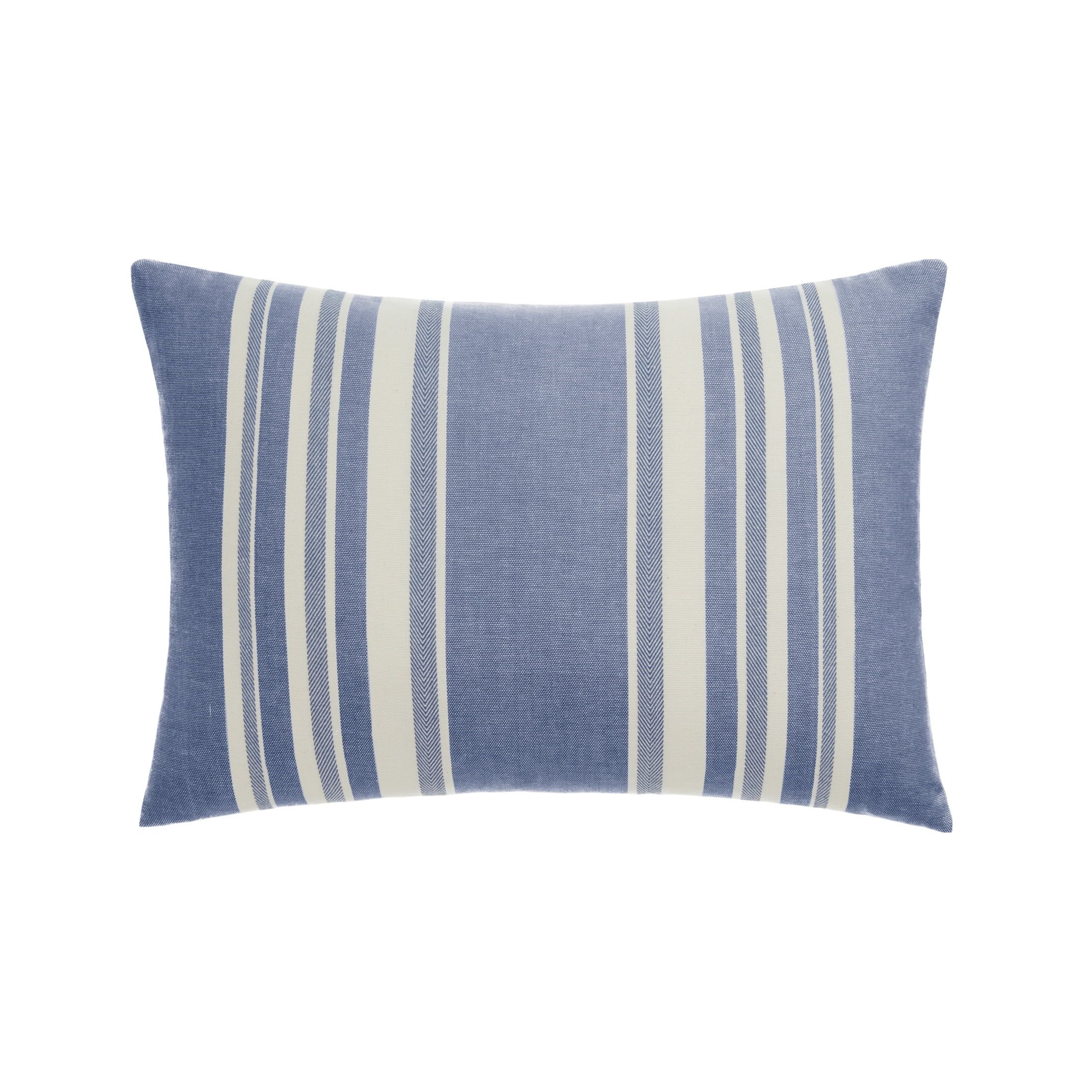 Gap Home Yarn Dyed Variegated Stripe Decorative Oblong Throw Pillow Navy/Blue 20" x 14" - Walmart... | Walmart (US)