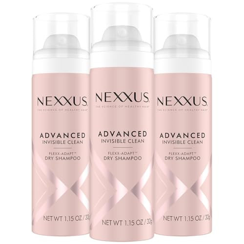 Nexxus Dry Shampoo, Travel-Size 3-Pack, Advanced Invisible Clean – Instant Oil Control for Soft, Shiny Hair Between Washes, Rose & Waterlily Scent, 1.15 Oz Ea | Amazon (US)