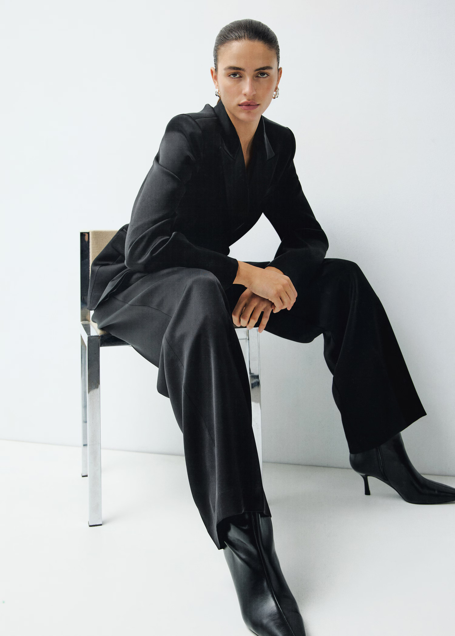 Satin suit trousers | MANGO (UK)