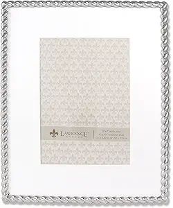 Lawrence Frames Rope Design Metal Frame, 8x10, Matted 5x7, Silver | Amazon (US)