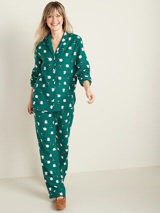 Patterned Flannel Pajama Pajama Set for Women | Old Navy (CA)