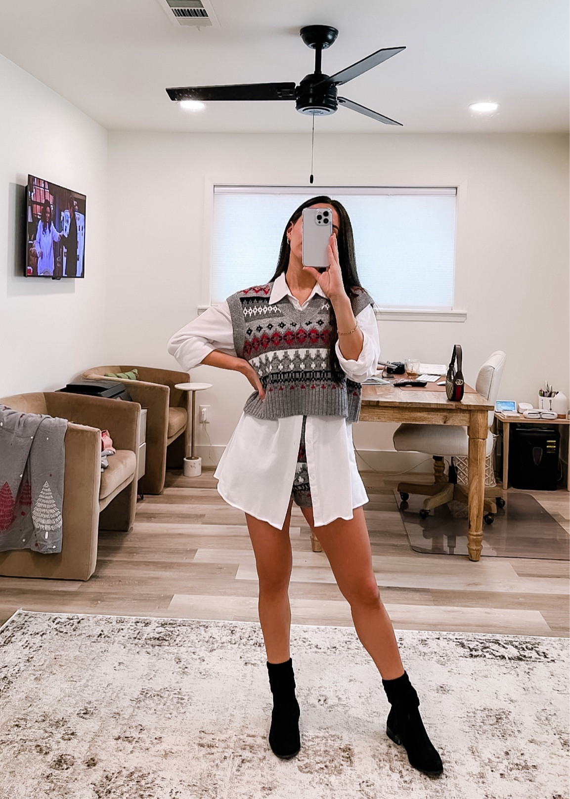 Tshirt: 15” Neck
Vest: S
Short: S

#LTKunder50 #LTKSeasonal #LTKHoliday