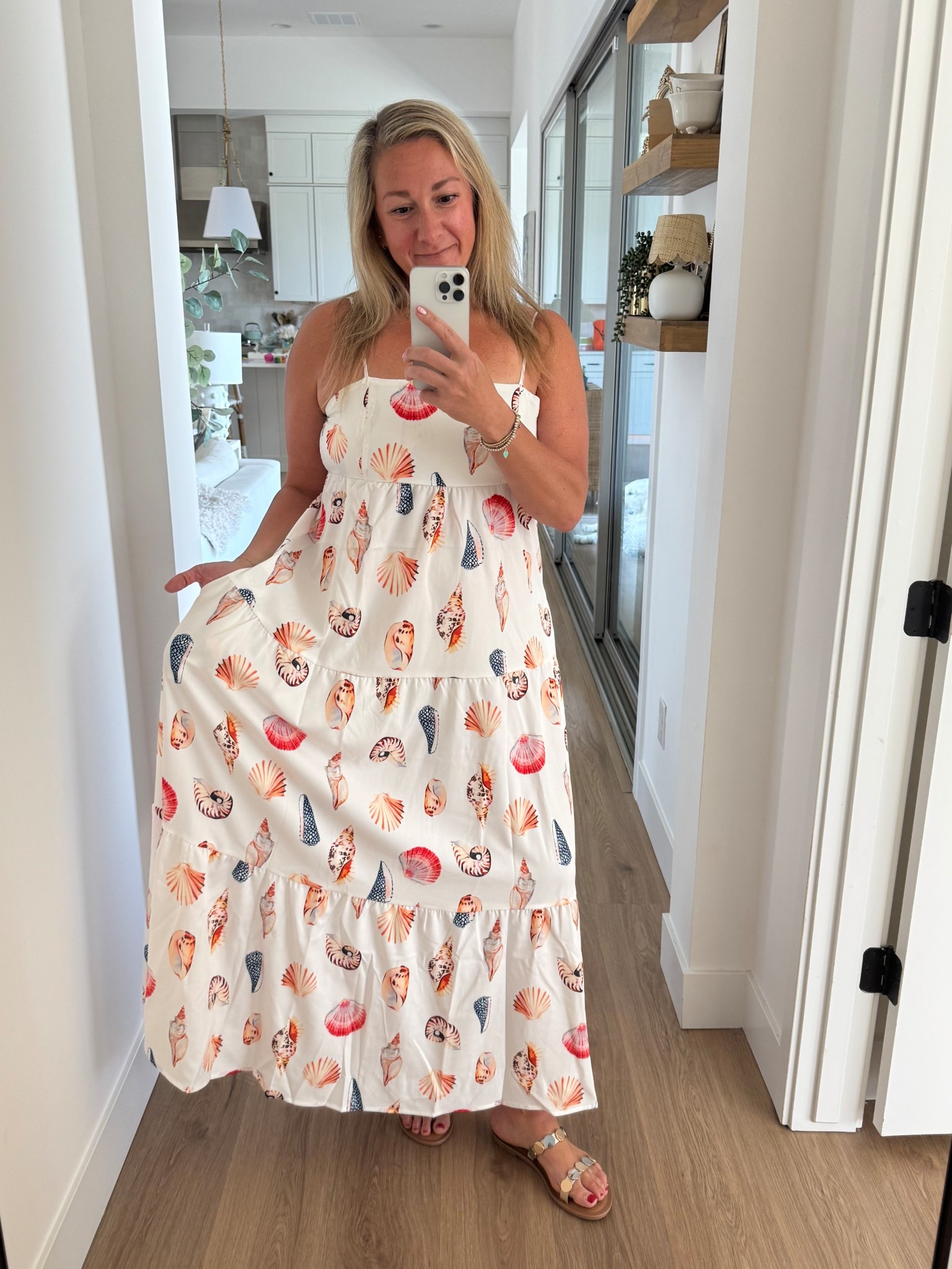 Women’s shell dress, fits tts. Perfect for a beach vacation! Adjustable straps. 

#LTKTravel #LTKOver40 #LTKSeasonal