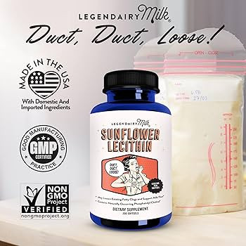 Legendairy Milk Sunflower Lecithin 1200mg, Lactation Support, Sunflower Lecithin Supplement for C... | Amazon (US)