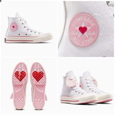 Converse Chuck 70 High Valentines Roses & Heart Shoes Sz 7 Women's A14798C RARE | eBay US