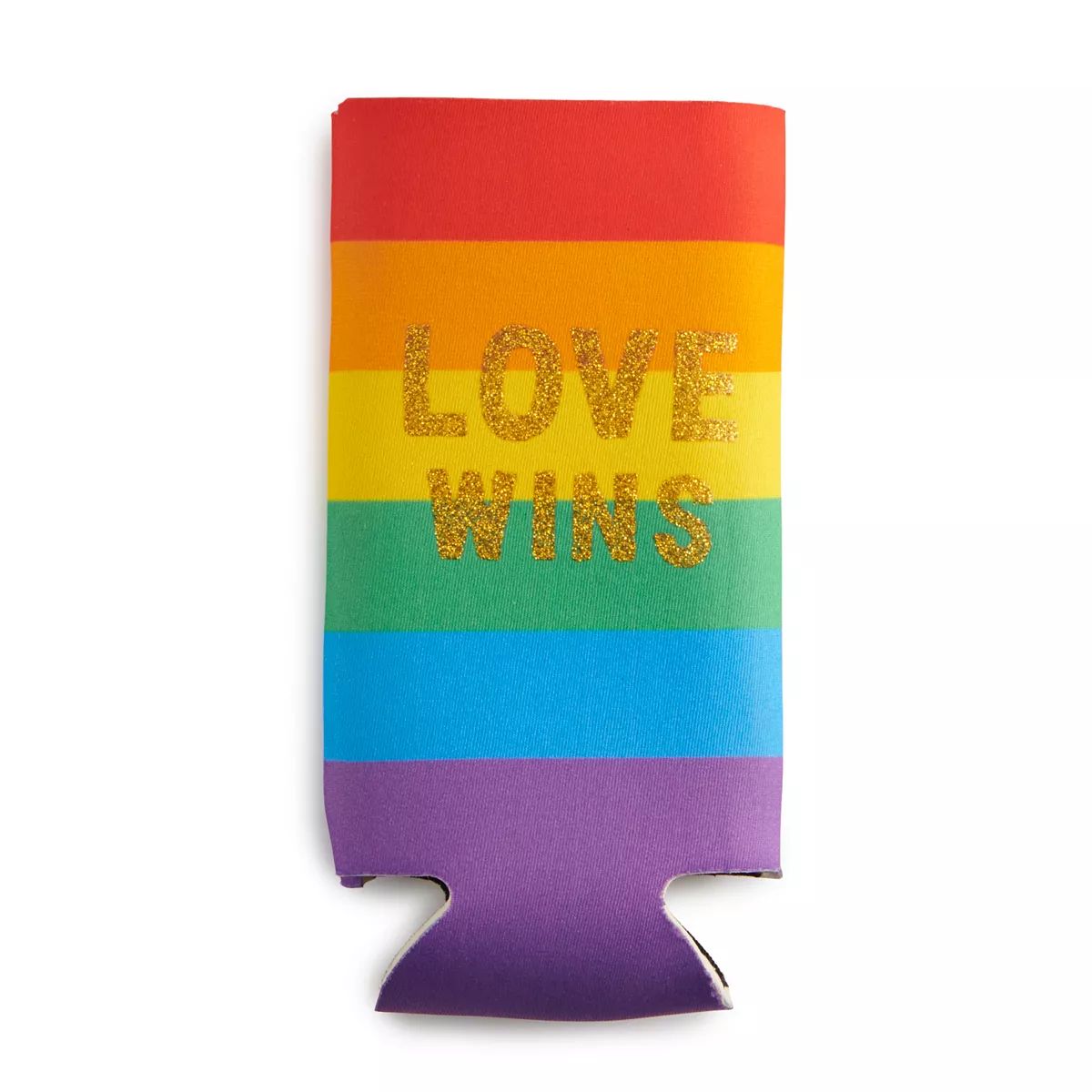 Design Clique Rainbow "Love Wins" Slim Can Cooler | Kohl's