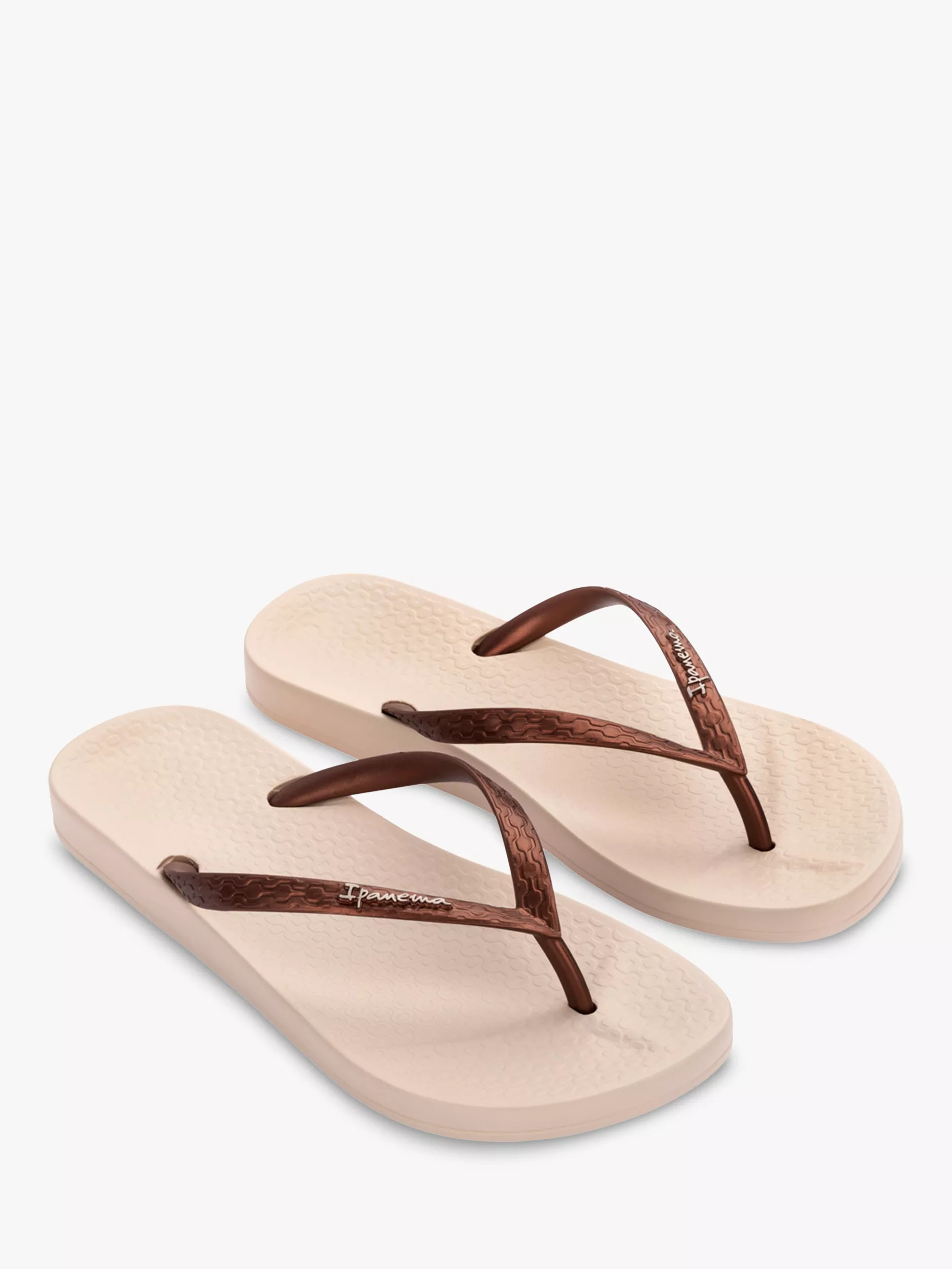 Ipanema Anatomic Flip Flops, Beige/Copper | John Lewis (UK)