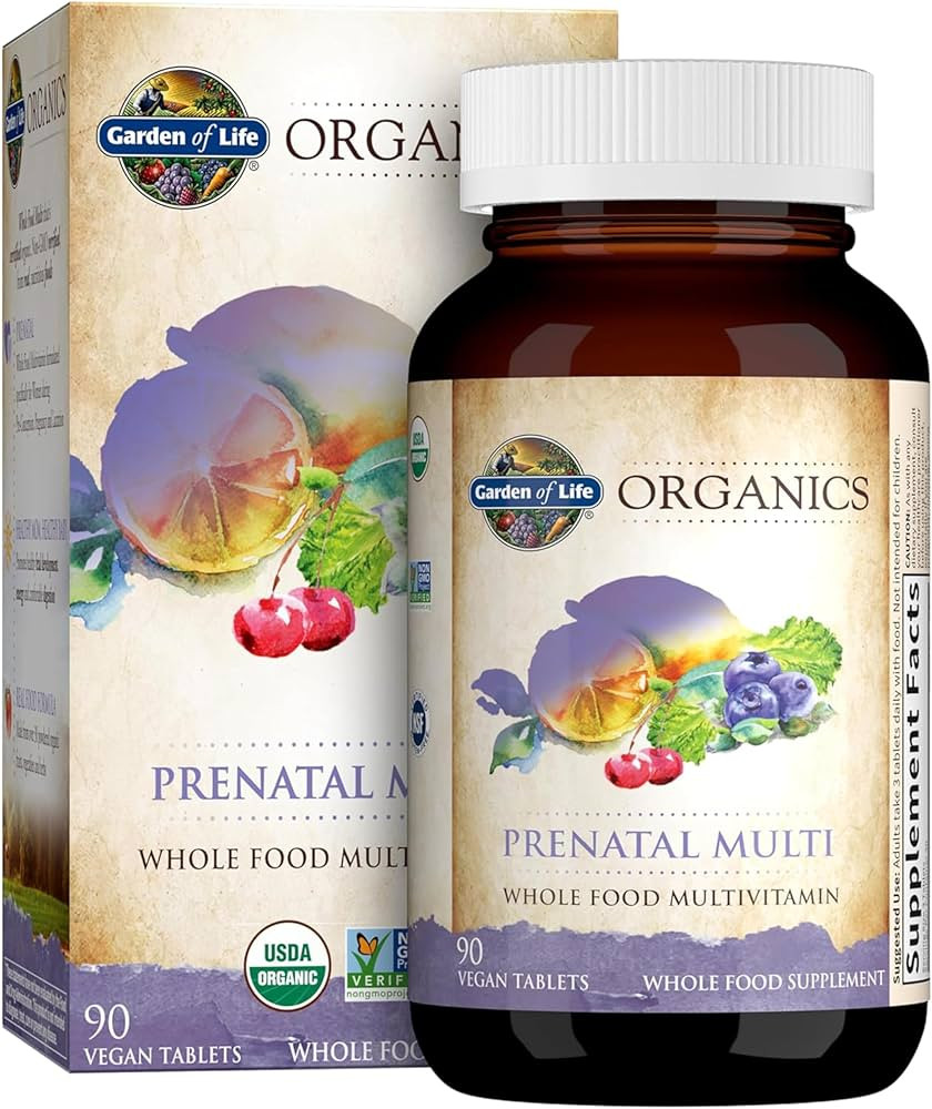 Garden of Life Organics Women’s Prenatal Multivitamin with Vitamin D3, B6, B12, C & Iron, Folat... | Amazon (US)