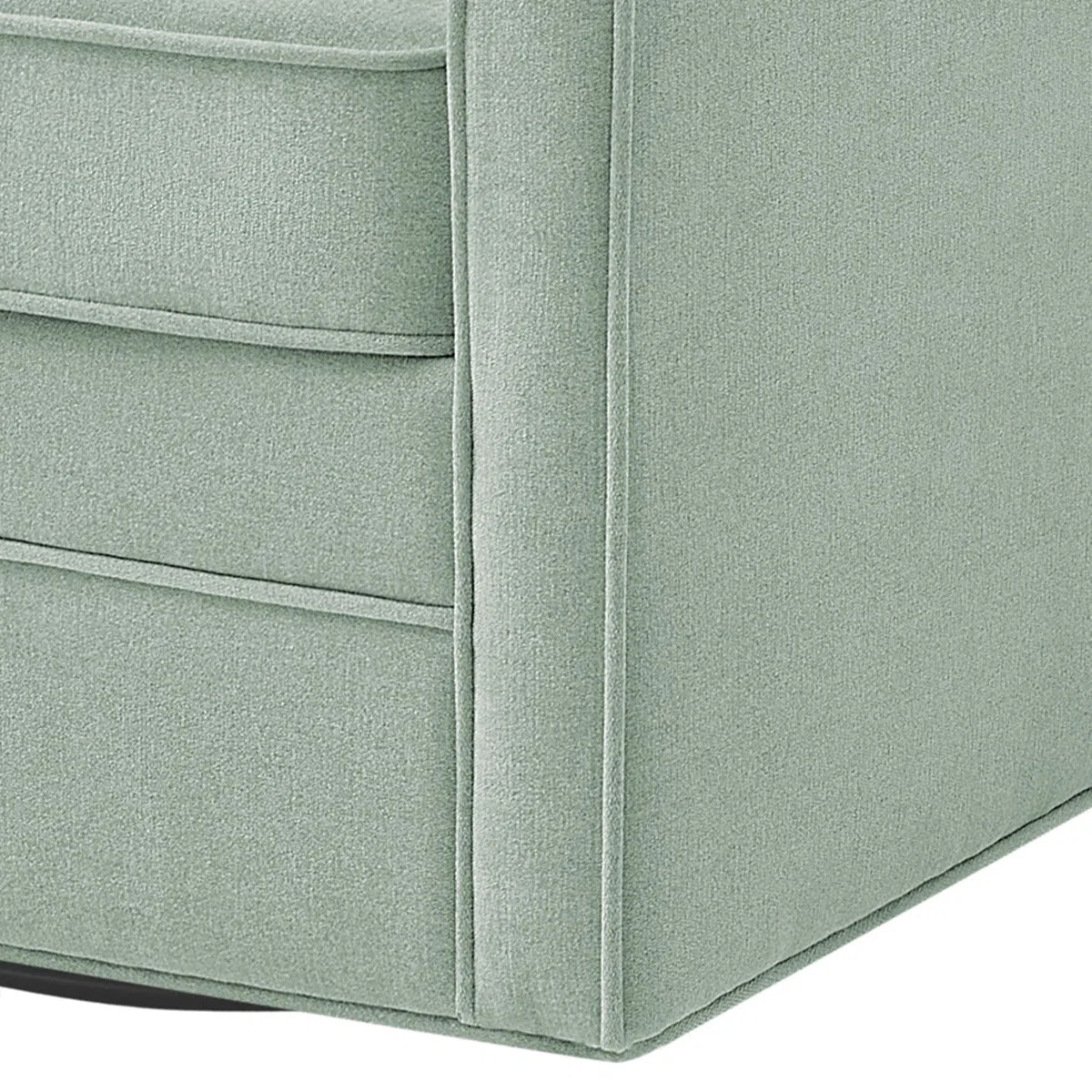 Melby Upholstered 360°Swivel Armchair with Curved Slope Arms & Removable Cushion, Mint | Wayfair North America