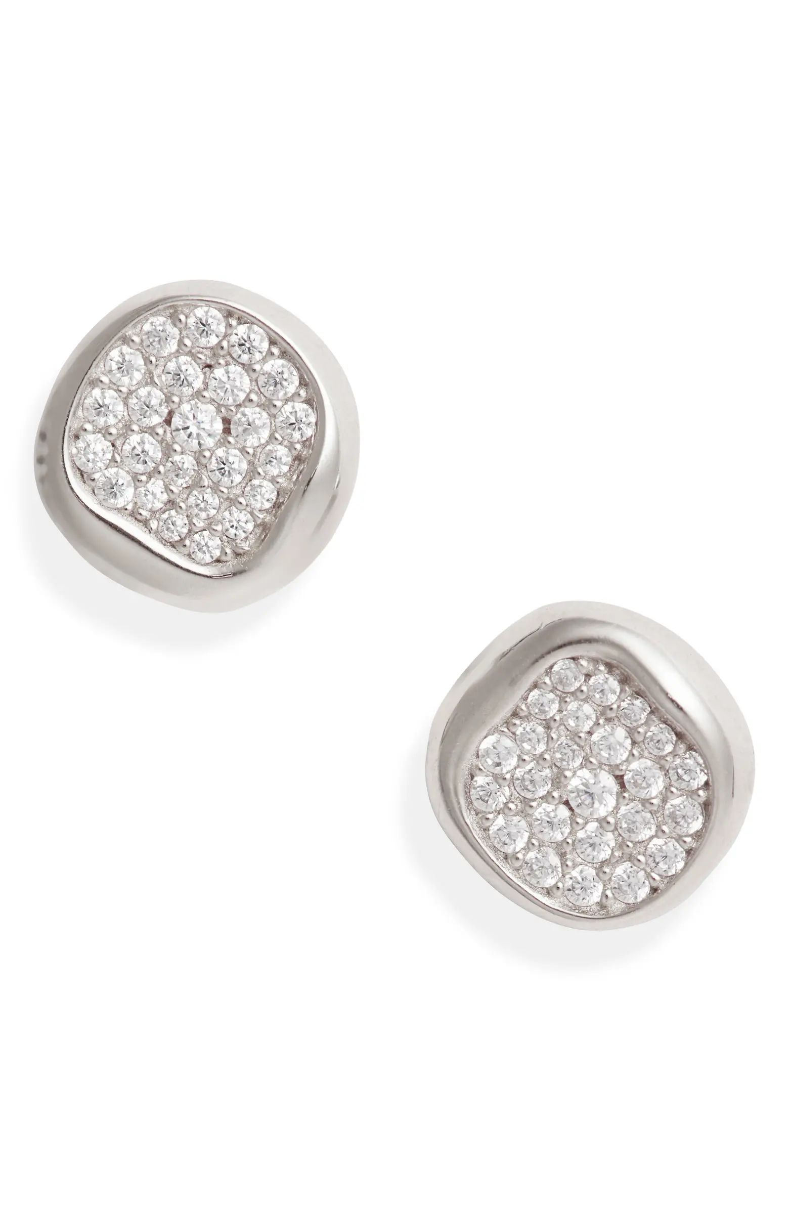 Pavé Cubic Zirconia Stud Earrings | Nordstrom