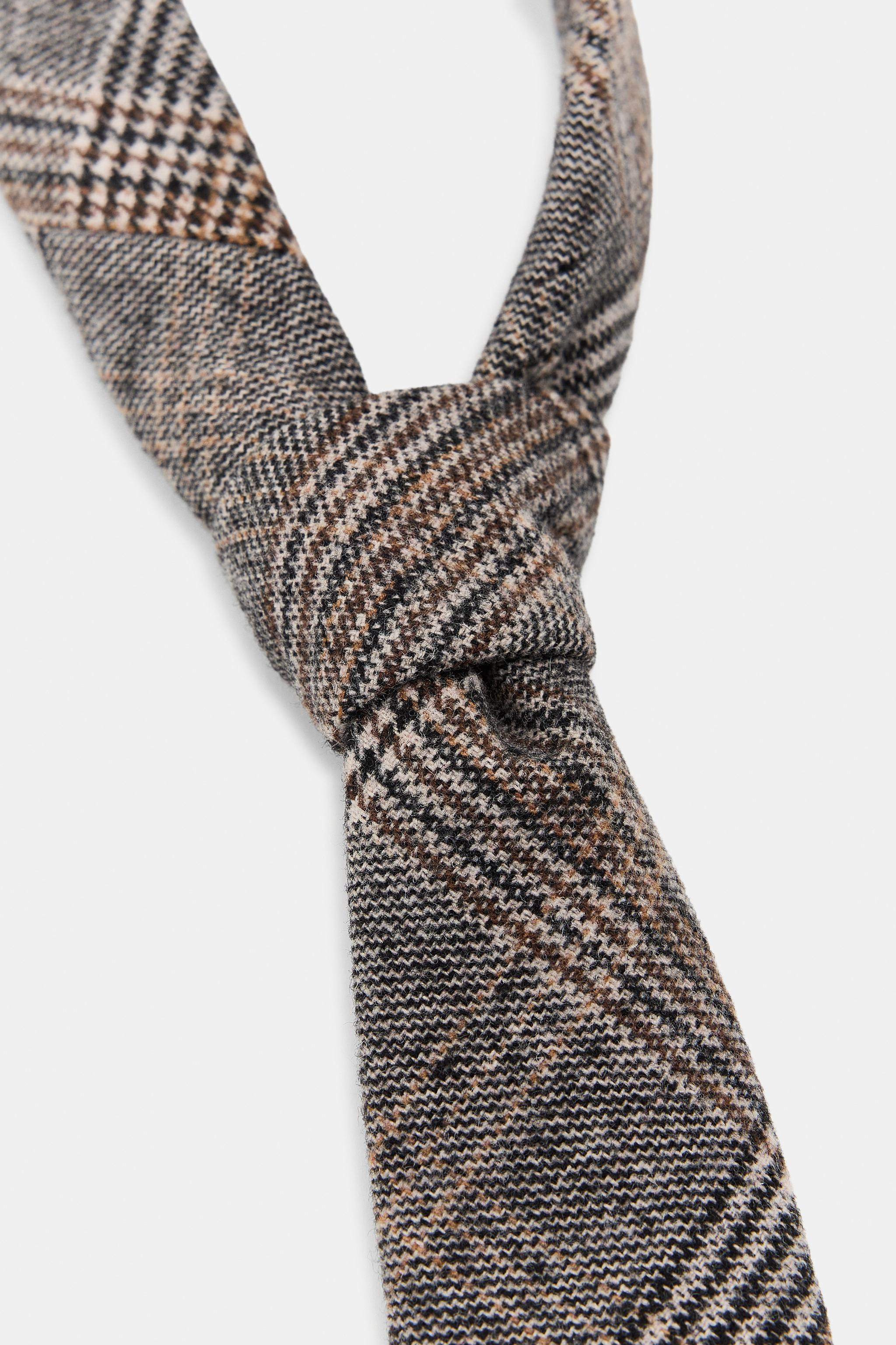 PLAID TIE WITH WOOL | Zara US