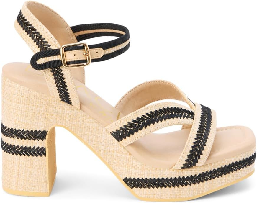 BEACH by Matisse Womens Adelaide Platform Block Ankle Strap Casual Sandals Casual High Heel 3" & ... | Amazon (US)