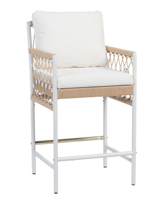 Counter Stool With Rope Detailing | TJ Maxx